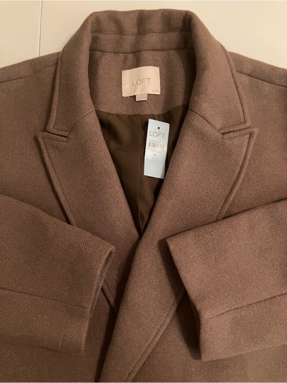 LOFT Women’s Double-Breasted Twill Trench Coat Patch Pockets X-Large Preppy - Picture 7 of 8